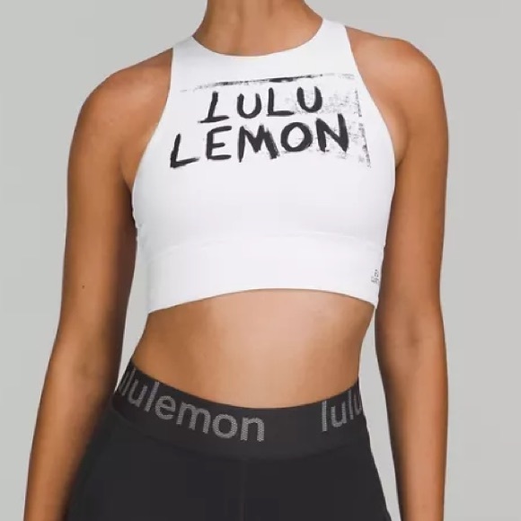 Lululemon Energy High Neck Longline Bra Ed Curtis size 6 White WHT